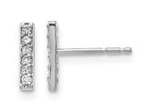 1/10 Carat (ctw) Diamond Stick Earrings in 14K White Gold